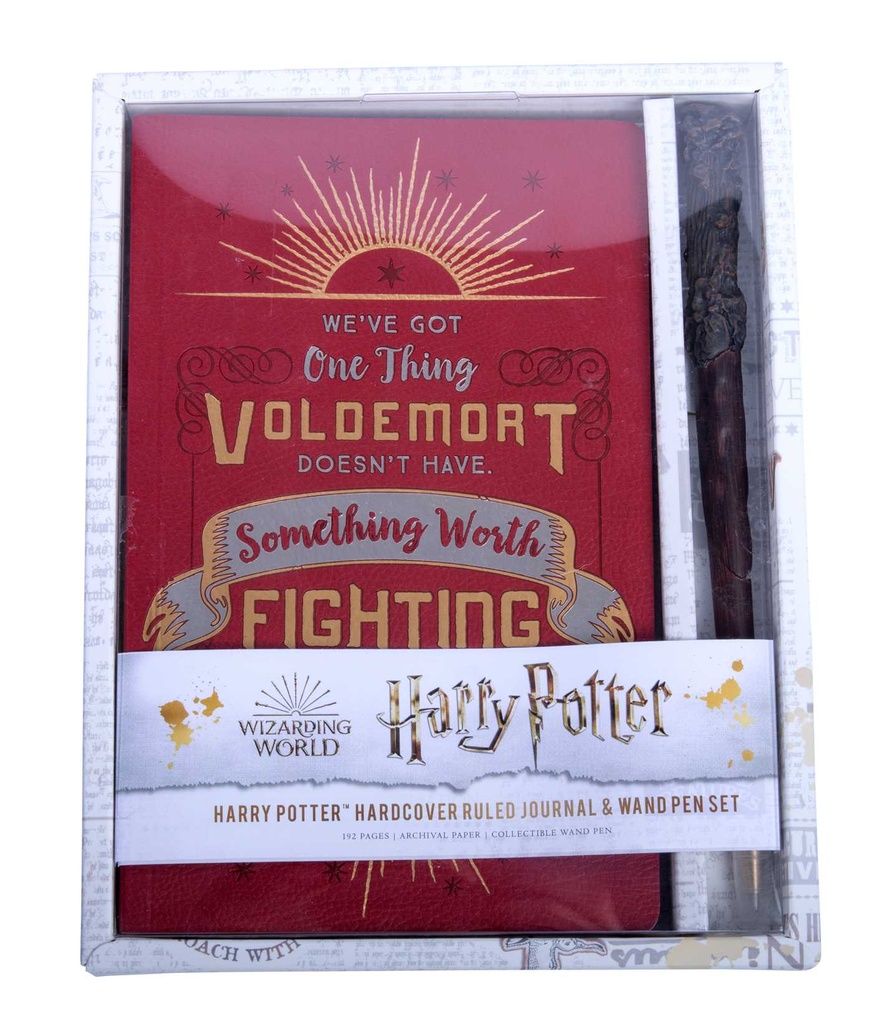 Harry Potter: Harry Potter Hardcover Ruled Journal and Wand Pen Set 
