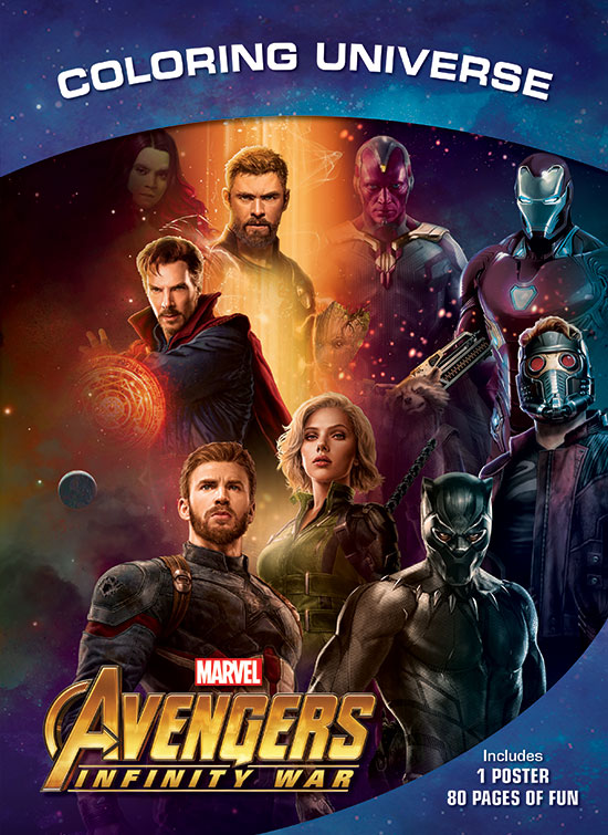 AVENGERS INFINITY WAR colouring universe
