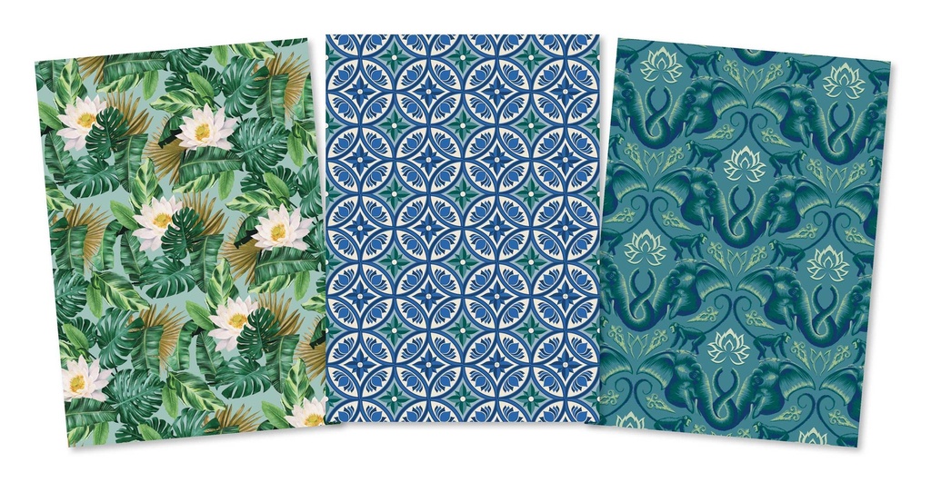 The White Lotus Sewn Notebook Collection (Set of 3)