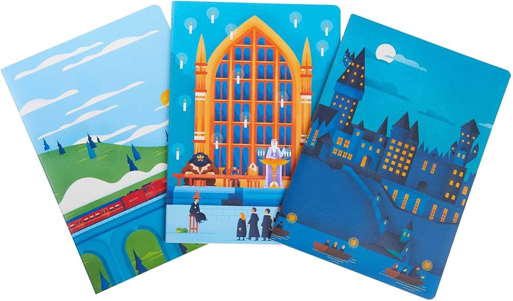 Harry Potter: Exploring Hogwarts Sewn Notebook Collection (Set of 3)