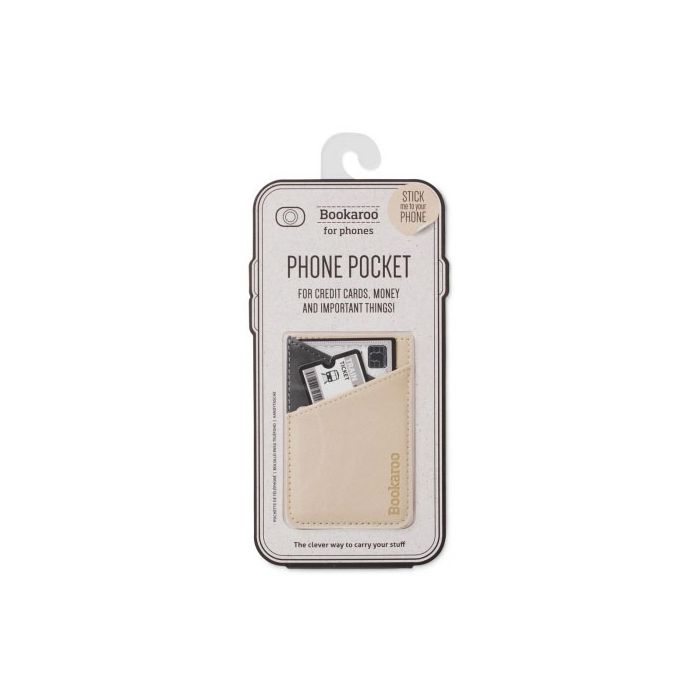 Bookaroo Phone Pocket - Cream