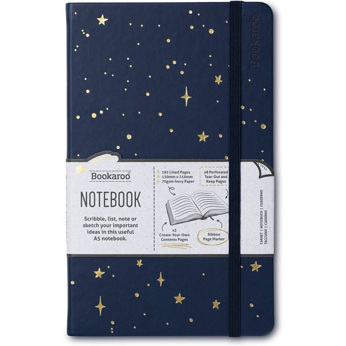 Bookaroo Notebook (A5) Journal - Moon & Stars