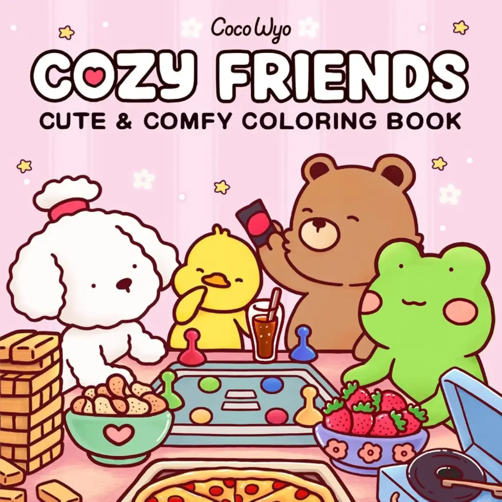 Cozy Friends: Coloring Book for Adults and Kids