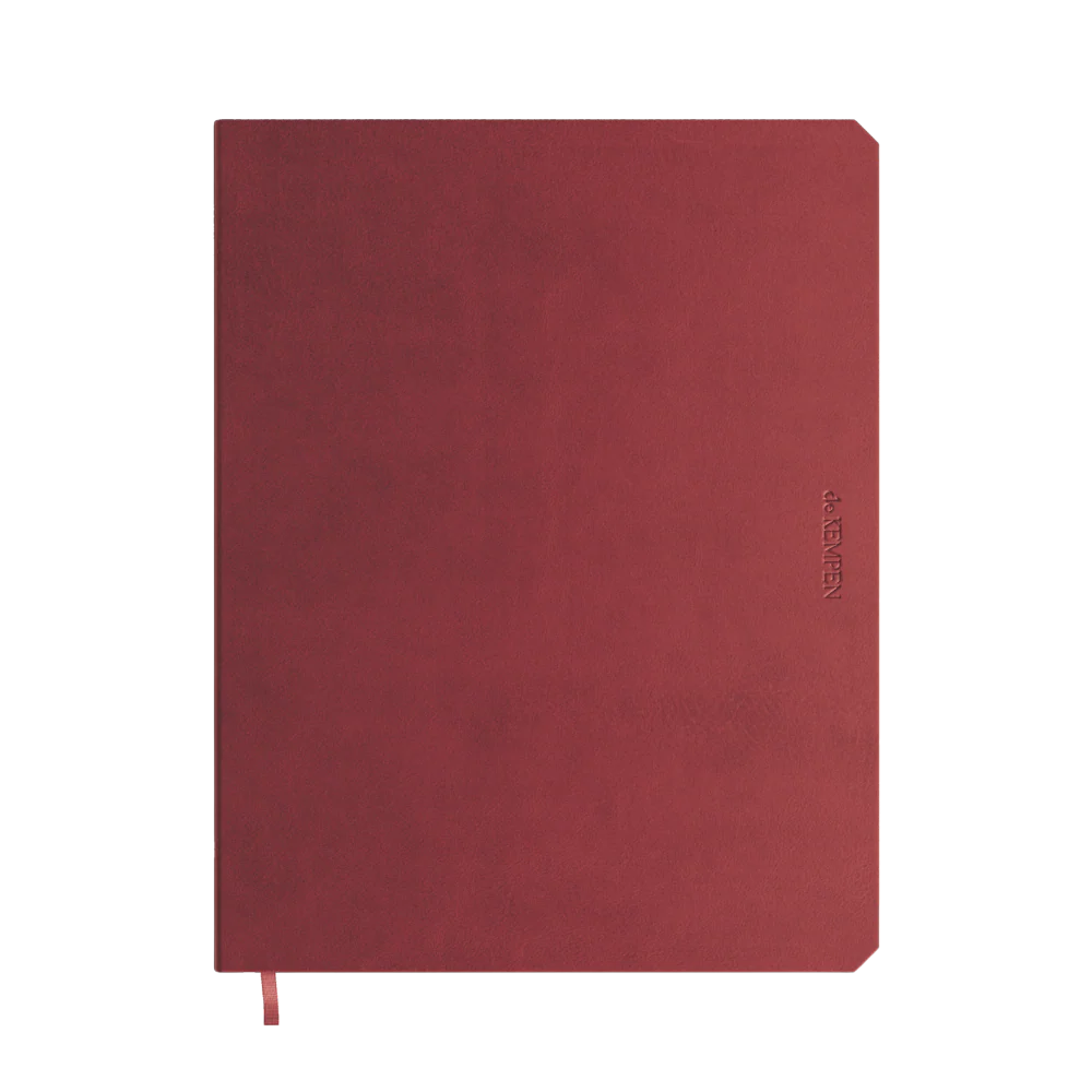 de KEMPEN Notebook Burgundy - Pocket blank