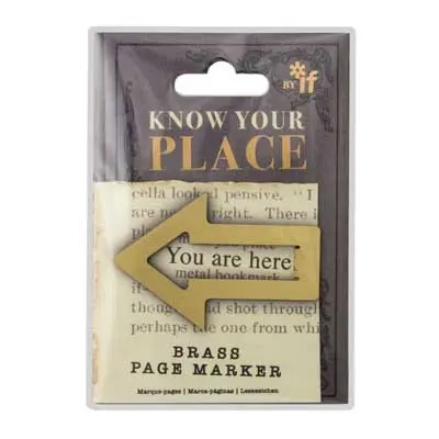 Know Your Place Bookmark - Brass