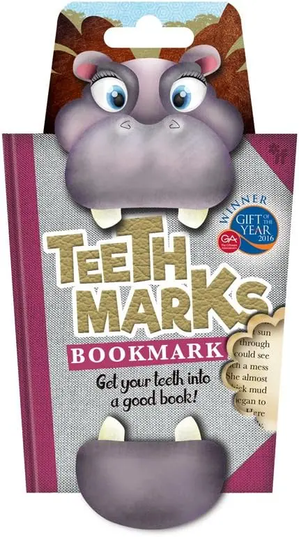 TeethMarks Bookmarks - Hippo