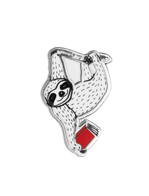 [9780593274118] Book Sloth Enamel Pin