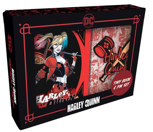 [9798886639223] DC Comics: Harley Quinn Tiny Book and Pin Set
