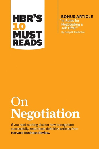 [9781633697751] HBR's 10 Must Reads on Negotiation