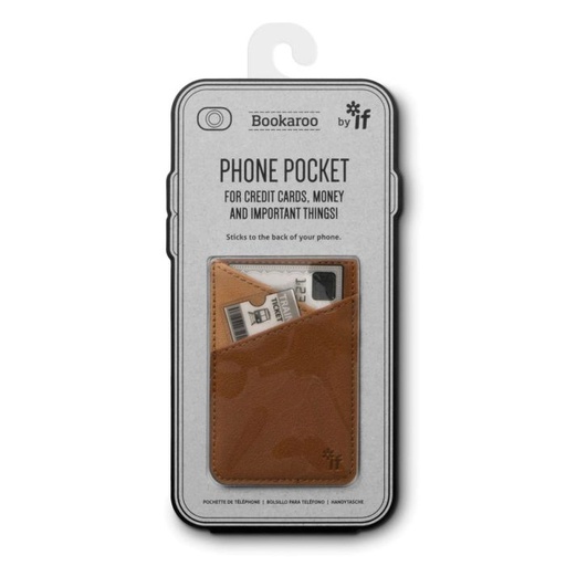 [5035393405021] Bookaroo Phone Pocket - Brown