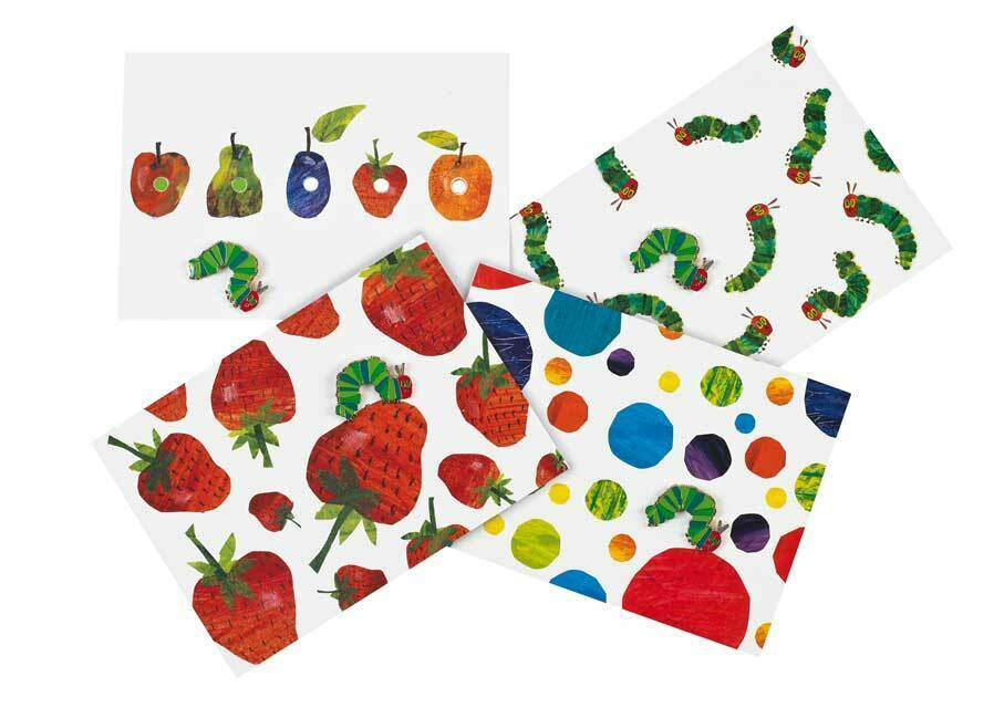 The Very Hungry Caterpillar Enamel Pin on Postcard