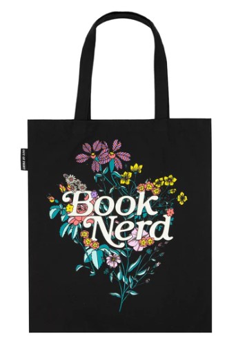 Book Nerd Floral Tote Bag