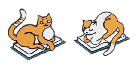 Curl Up With a Book Enamel Pin Set