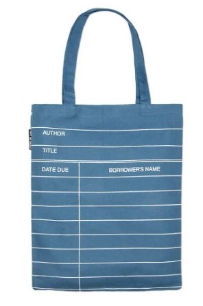 LIBRARY CARD DENIM TOTE