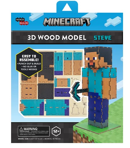 IncrediBuilds: Minecraft: Steve 3D Wood Model