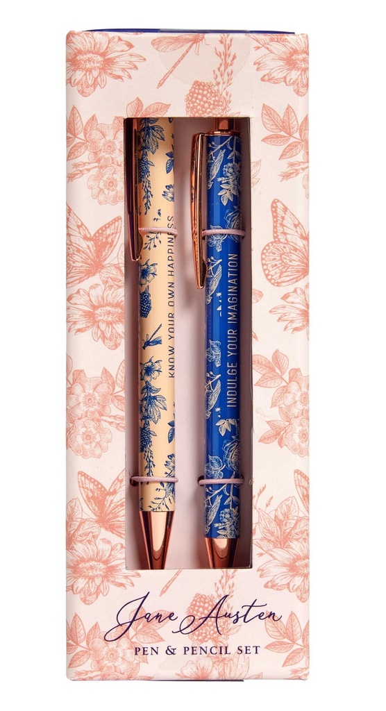 Jane Austen: Floral Pen and Pencil Set