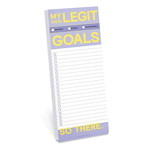 Knock Knock My Legit Goals Make-a-List Pad (Notepad/Sticky Notes)