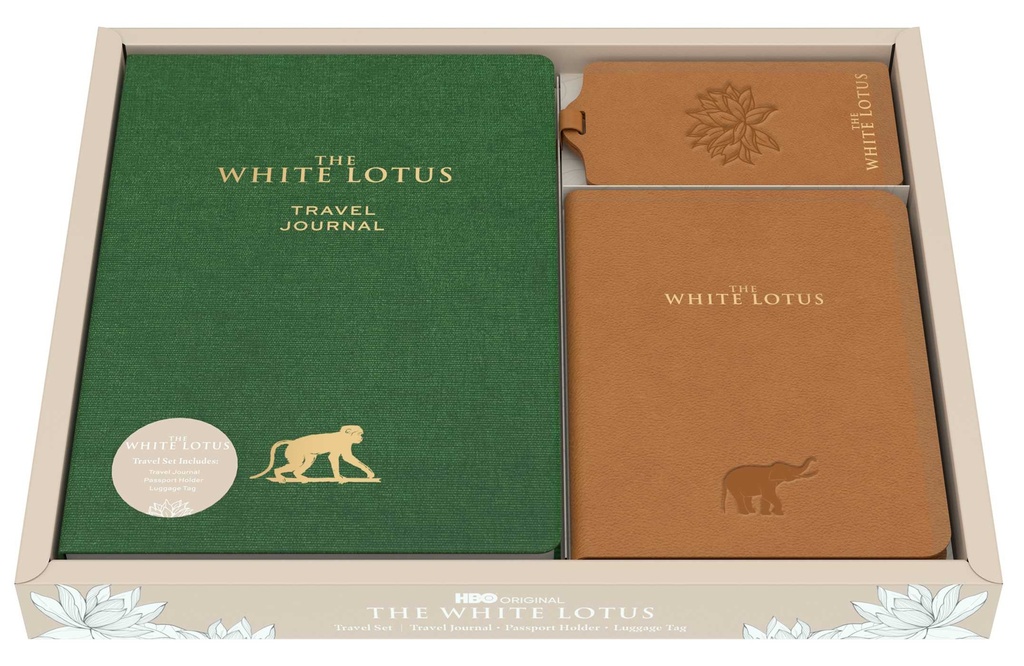 The White Lotus: Travel Set [Travel Journal, Passport Holder, Luggage Tag]