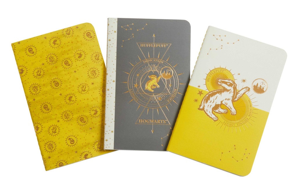 Harry Potter: Hufflepuff Constellation Sewn Pocket Notebook Collection (Set of 3)