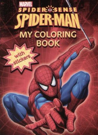 My coloring book: Spiderman english with stickers