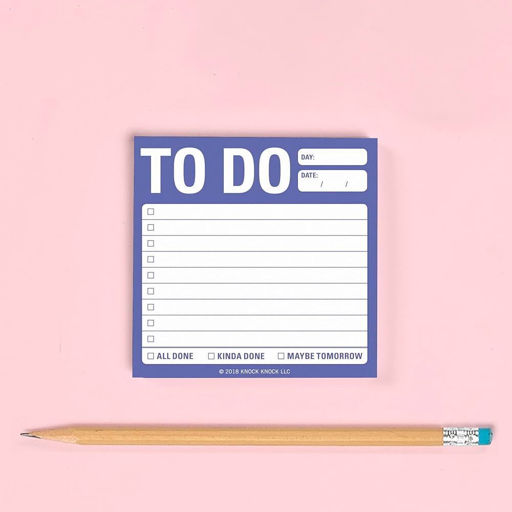 Knock Knock To Do Sticky Note