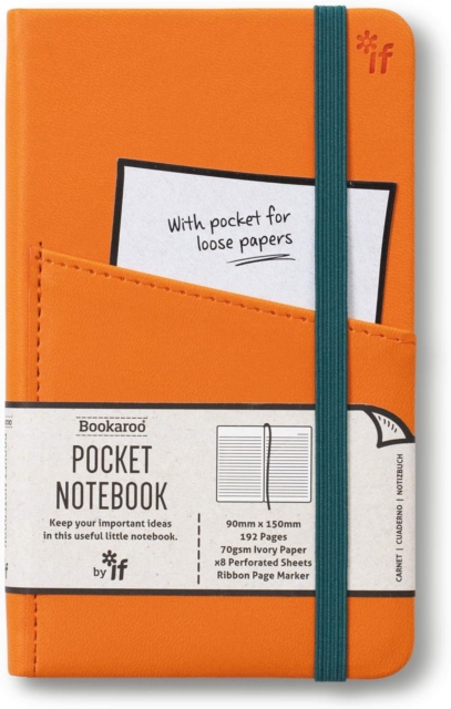 Bookaroo POCKET Notebook (A6) JOURNAL - ORANGE
