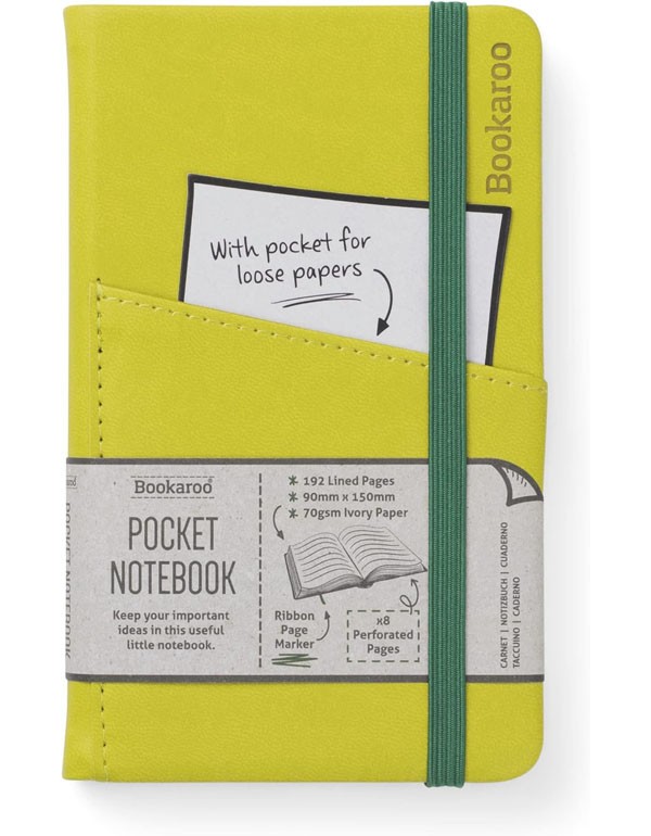 Bookaroo POCKET Notebook (A6) JOURNAL - CHARTREUSE