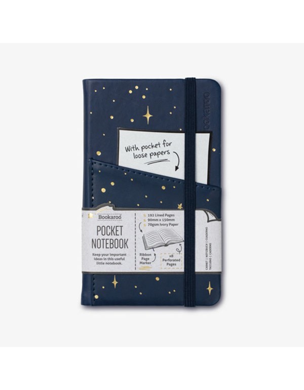 Bookaroo POCKET Notebook (A6) JOURNAL - Moon & Stars