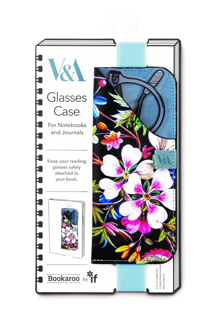 V&A Bookaroo Glasses Case - Kilburn Black Floral
