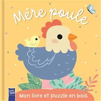 Mon Livre et Puzzle en Bois / Mère Poule