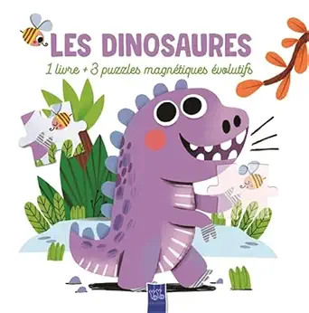 1 Livre + 3 Puzzles Magnétiques évolutifs / Les Dinosaures