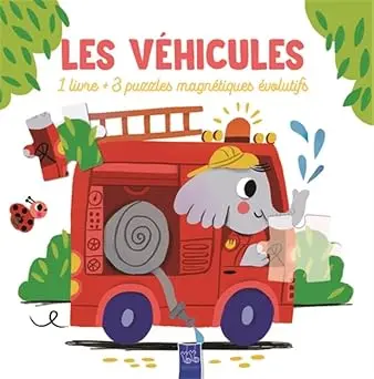 1 Livre + 3 Puzzles Magnétiques évolutifs / Les véhicules
