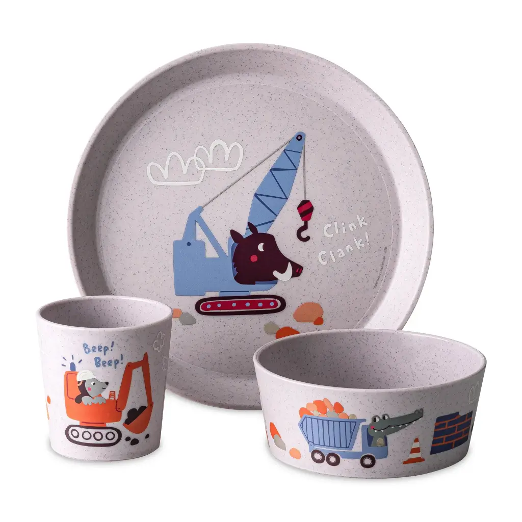 CONNECT TRUCKS Small Plate + Bowl + Cup,Grey