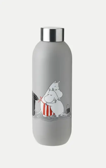 Keep Cool drinking bottle, 0.75 l. - light grey - Moomin