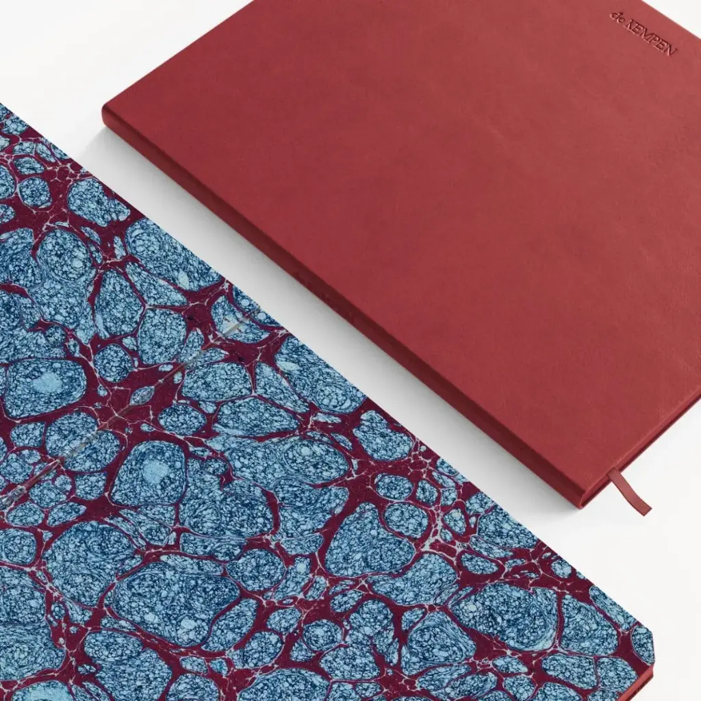 de KEMPEN Notebook Burgundy - Pocket ruled