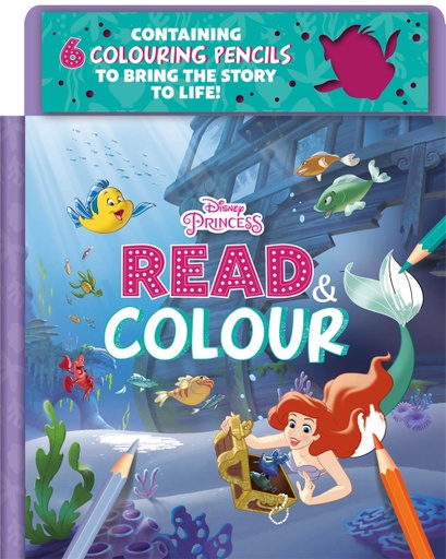 [9781838527020] Disney Princess Ariel: Read & Colour
