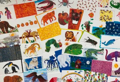 [X4007] Eric Carle Characters Postcard