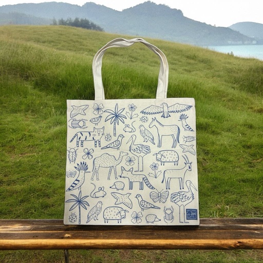 [ST01020020001] Animal Illustration Children's Tote Bag