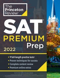 [9780525570448] PRINCETON REVIEW SAT PREMIUM PREP, 2022