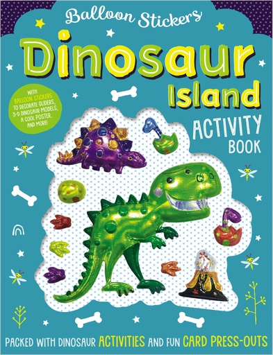 [9781788437103] Balloon Sticker Activity Books - Dinosaur Island