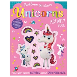 [9781788437097] Balloon Sticker Activity Books - Unicorns