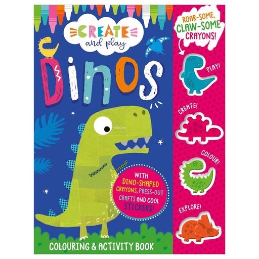 [9781803370378] Create and Play Create and Play Dinos Colouring Activity Book
