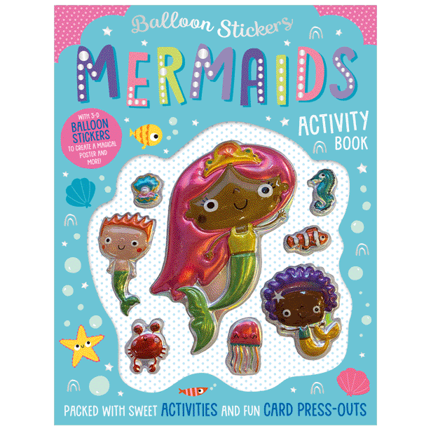 [9781800589902] Balloon Stickers Mermaids Activity Book