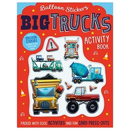 [9781800581746] Balloon Stickers Big Trucks Activity Book