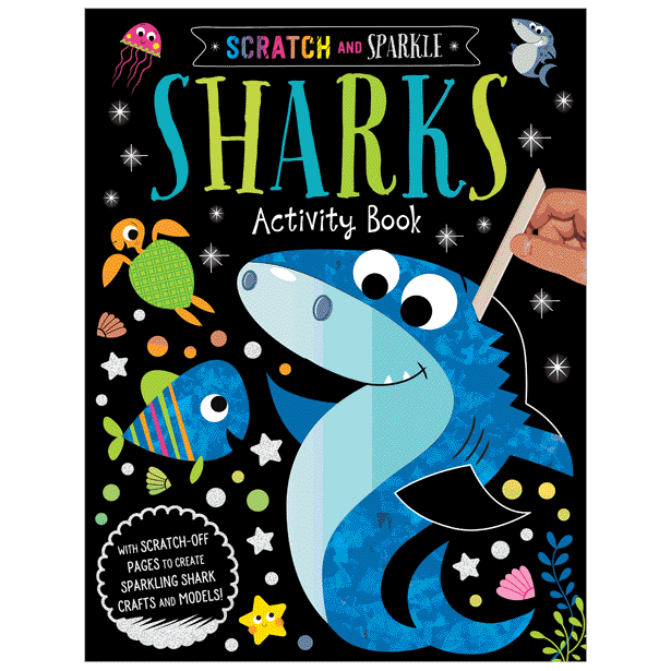 [9781789474091] Scratch and Sparkle Sharks Activity Book