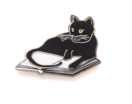 [9780593274040] Bookstore Cats Enamel Pin