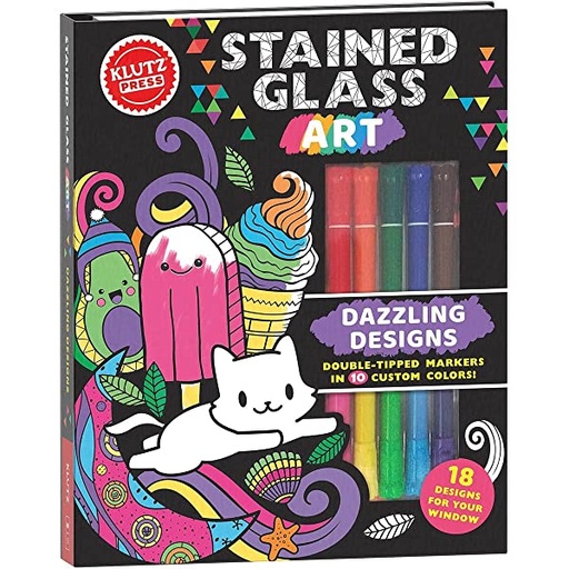 [9781338745290] Stained Glass Art Dazzling Designs (Klutz)