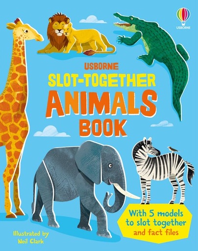[9781805077336] Slot-together Animals Book