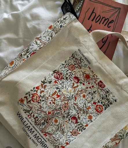 [ST01020020021] William Morris Red Rose - Tote Bag
