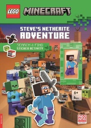 [9781837250769] LEGO® Minecraft®: Steve’s Netherite Adventure Search & Find Sticker Activity